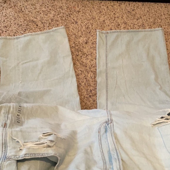 American Eagle sz 24 short “Skater” style distressed wide leg denim NWT - Picture 6 of 6
